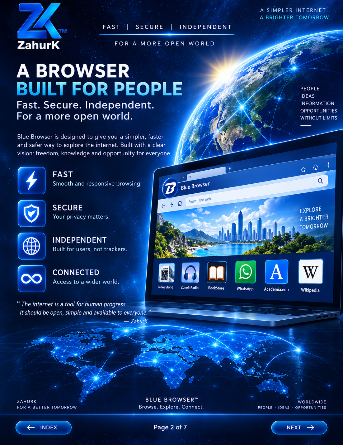 Blue Browser page 2 of 7